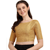 OOMPH! Jacquard Beige Readymade Blouse for Women - rbbl79l