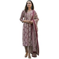 Leriya Fashion Women's Rayon Regular Kurta Set with Dupatta (LF-W.Kurta SET-K2759&P181&D119_Purple