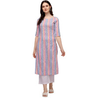 Hritika Multi-Color Colored Strips with Sequins Cotton Blend Kurta Under 300_(HRK0023MLTI_M)