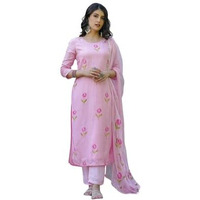 FABNEX Kurta set for women | women kurta set | Women Kurta Sets Kurtis | Women Kurta Pant Set (K-103-PINK-XL)