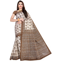 TAMAIRA FASHION Women's Plain Cotton Saree (1338_Brown, Coffee)