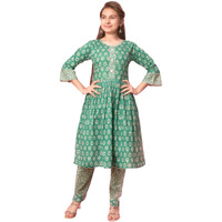 Aarika Girls Rama Colour Cotton Printed Kurti (KURTI-K-TR-04-RAMA-40)