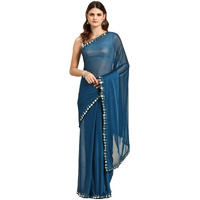 Shiv Textiles Saree For Women (L1-BLUE)