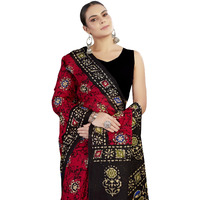 Tamaira Fashion Women's Plain Cotton Saree (AB47_Red