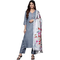 Varanga Women's Cotton Kurta Kurta Bottom Set Dupatta Set