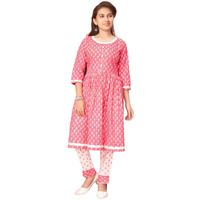 Aarika Girls Pink Colour Cotton Printed Kurti (KURTI-K-TR-03-PINK-38)