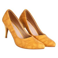 Shoetopia Women's Stiletto Heel Pumps Yellow