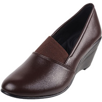 Mochi Womens Synthetic Brown Pumps (Size (7 UK (40 EU))