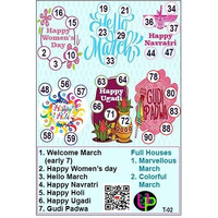 UltPult Tambola Holi Theme Tambola Tickets | Holi March Theme | Tambola Bingo Housie Tickets | English | for Kitty Party Game & Family Gatherings | Bingo Housie Cards (Set of 15 Tickets)