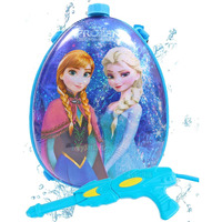 Toyshine Holi Water Toy Gun with Pressure Mechanism for Long Throw, Back Holding Tank, Back Holding Tank, 3.5 L, Oval Blue Doll