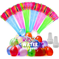 Zest 4 Toyz Holi Magic Water Balloons Pack for Kids Vibrant Colors Quick Fill Easy Tie with 2 Universal Tap Adapter Water Balloon Fight Holi Celebrations for Boys and Girls (Pack of 222)