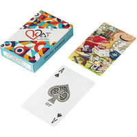KAT 1 Piece Playing Cards Plastic Coated Design C Multicolour Pack Premium Art Card Paper Deck for Bridge Rummy Poker Holi Diwali Taash Game Nights Party & Fun