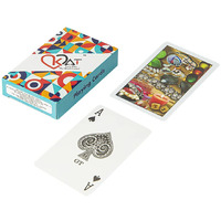 KAT 1 Piece Playing Cards Pure Plastic 100% PVC Design I Multicolour Pack Premium Deck for Bridge Rummy Poker Holi Diwali Taash Game Nights Party & Fun