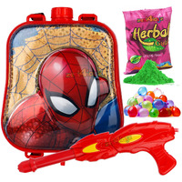 Zest 4 Toyz Holi Pichkari Watergun for Kids High Pressure Pichkari Toy with Back Holding Tank Holi Combo of 1 Pkt Gulal Color & 100 Water Balloons for Boys & Girls- Royal Tank