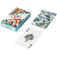 KAT 2 Pieces Playing Cards Plastic Coated Design A C Multi Colour Pack Premium Art Card Paper Decks for Bridge Rummy Poker Holi Diwali Taash Game Nights Party & Fun