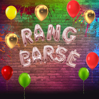 Almoda Creations Holi Decorations Kit, Holi Colours, Holi Balloons, Herbal Gulal For Holi, Rang Barse, Holi Items, Holi Pichkari (Rose Gold Rang Barse Holi Decoration Banner & Balloons Combo)
