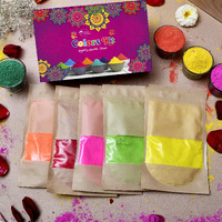 CraftVatika Holi Colours - 5 Natural & organic Holi Gulal Rang - 400g 5 Flavor  80g Herbal Gulal Organic Holi Colours for Family Non Toxic Organic Skin Safe Holi Colors Holi Gifts Pack