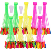 Toyshine Water Balloons Holi for Kids Boys and Girls, Refill Hose, three bunches balloons  Games Swimming Pool Outdoor Fun Magic Water Balloons (333 Balloons)