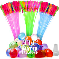 Zest 4 Toyz Holi Magic Water Balloons Pack for Kids Vibrant Colors Quick Fill Easy Tie with 1 Universal Tap Adapter Water Balloon Fight Holi Celebrations for Boys and Girls (Pack of 111)