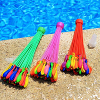 VR Creatives Holi Magic Balloon,Auto Filling, Holi Bunch Water Balloons,Toys Kids Summer Beach Games Party Supplies, Crazy Quick Fill in 60 Seconds Pack of 111, Multicolour, Festival Theme(Paper)