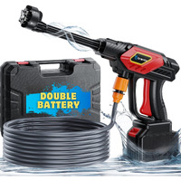 BRONTIX - 6 in 1 Nozzle Car Washer High Pressure Gun - Foam Wash Gun, Water Jet, Car/Bike Washing Pressure Pump, Portable Pressure Washer, Water Pressure Gun & High Pressure Washer for Car Washing