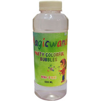 Magicwand Plastic Bubble Gun Refill Liquid500 mlPlease Do Not Add Water,Use As Delivered3 Yrs & UpPack of 1Multi-Colored