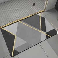 SKVM Water Absorbent mat for Bathroom Kitchen Floor mat Door Bathroom mat for Entrance Anti Slip mat for Bathroom Floor Foot Anti Skid Bathroom Shower mat (Design 8)