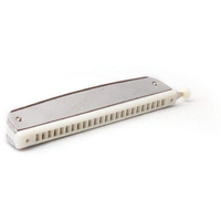 Tower Mouth Organ Harmonica 24 Holes Key-C With Scale Change Option, Silver
