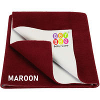BeyBee waterproof Quick Dry Sheet for Baby| Bed Pad Anti-Piling Fleece Extra Absorbent washable Matress protector| Baby Bed Protector Sheet for Toddler Children, Medium Size, 100x70cm, Maroon