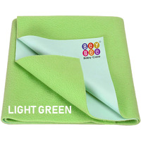 BeyBee Waterproof Quick Dry Sheet for Baby| Bed Pad Anti-Piling Fleece Extra Absorbent Washable Matress Protector| Baby Bed Protector Sheet for Toddler Children, Small Size, 50x70cm, Light Green