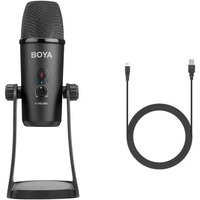 Boya BY-PM700 USB Computer Microphone for Vlog Conference Live, Condenser Microphone with Flexible Polar Pattern for Windows and Mac Tablet Recording Interview Vlog Game Podcast