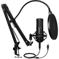 MAONO AU-PM420 USB Podcast Condenser Microphone, Computer Mic with Professional Sound Chipset for Gaming, Streaming, YouTube, Voice Over, Studio, Home Recording