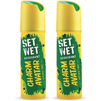 SET WET Deodorant For Men Charm Avatar Peppermint Punch, 150ml (Pack of 2)