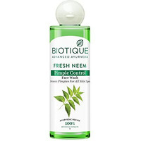 Biotique Fresh Neem Pimple Control Face Wash| Ayurvedic and Organically Pure| Prevents Pimples |100% Botanical Extracts| Suitable for All Skin Types | 200mL