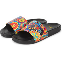 YOHO Tropica Printed Comfortable Women Slides | Stylish & Waterproof | Soft Inner Lining On Strap