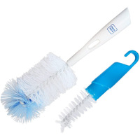 Mee Mee 360 Movable Silicone Bristle Baby Feeding Bottle & Nipple Cleaning Brush | Ergonomic Handle | Easy to Clean Bottle Corners for Narrow & Wide Neck | BPA Free, Easy Hanging Storage (Dark Blue)