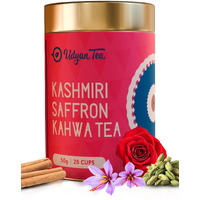 Udyan Tea Kashmiri Saffron Kahwa Green Tea - 50g (25 Cups) | Natural Ingredients Loose Leaf Tea | Antioxidant-Rich Blend Premium Tea for Better Digestion & Detox