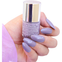 DeBelle Gel Nail Polish Viola Dew (Dark Lilac Nail Paint)|Non UV - Gel Finish |Chip Resistant | Seaweed Enriched Formula| Long Lasting|Cruelty and Toxic Free| 8ml