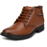 MACTREE Men s Mid Top Ankle Boots Formal Shoes (Tan, numeric_7)