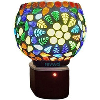 Revwd Kapoor Dani Electrical Camphor Diffuser Glass with On/Off Switch to Toggle Between Burner and Lamp Electrical Night Lamp for Office, Home (Fulpatti)