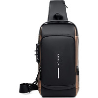 BROGBUS Leather Men Bag Casual Business Messenger Bag for Cross body Bag Male Shoulder Bags Leather Sling Messenger Bag (Black)
