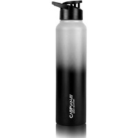 CASPIAN /// Hike Stainless Steel Sipper Water Bottle (Smoky Nebula, 1 Litre, Set of 1)| Leak Proof Thunder for Fridge Home Office Travel School Kids Boys Girls Adults Sports Gym Yoga