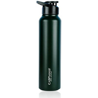 CASPIAN /// Hike Stainless Steel Sipper Water Bottle (Forest Green, 1 Litre, Set of 1)| Leak Proof Thunder for Fridge Home Office Travel School Kids Boys Girls Adults Sports Gym Yoga