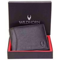 WildHorn Black Leather Wallet for Men