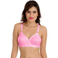 SONA Women s Perfecto Cotton Full Coverage Non-Padded Wirefree Everyday Bra - Anti Bacterial - Side Support Shaper (Pack of 1_Pink_107B)