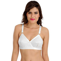 SONA Women s Perfecto Cotton Full Coverage Non-Padded Wirefree Everyday Bra - Anti Bacterial - Side Support Shaper (Pack of 1_White_92C)