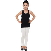 Robinbosky Premium Girls White Leggings(15-16 Years(40), Cream)