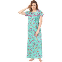 Soulemo Women Pure Cotton Green Nighty 499BXXL