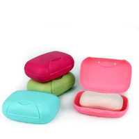 Zollyss Plastic Travel Soap Case Bar Soap Holder Portable Leak Proof Soap Box 2Pcs (Multicolor).