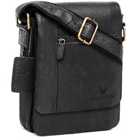 WildHorn Leather Sling Messenger Bag for Men I Multipurpose Crossbody Bag I Travel Bag with Adjustable Strap I IDIMENSION: L- 8 inch H- 10.5 inch W- 2.75 inch
